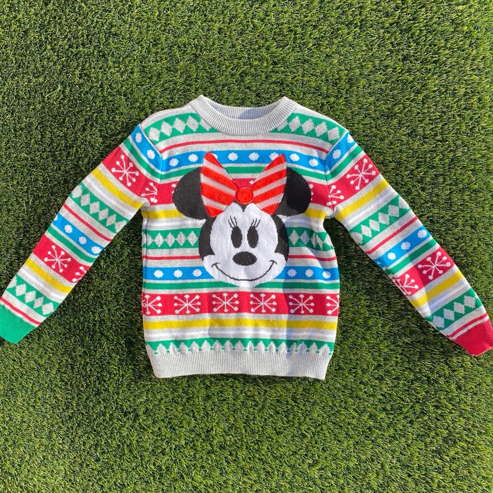 Girls Minnie Holiday Sweater